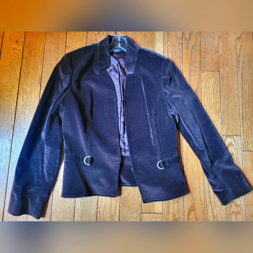 Dark Purple Velvet Blazer